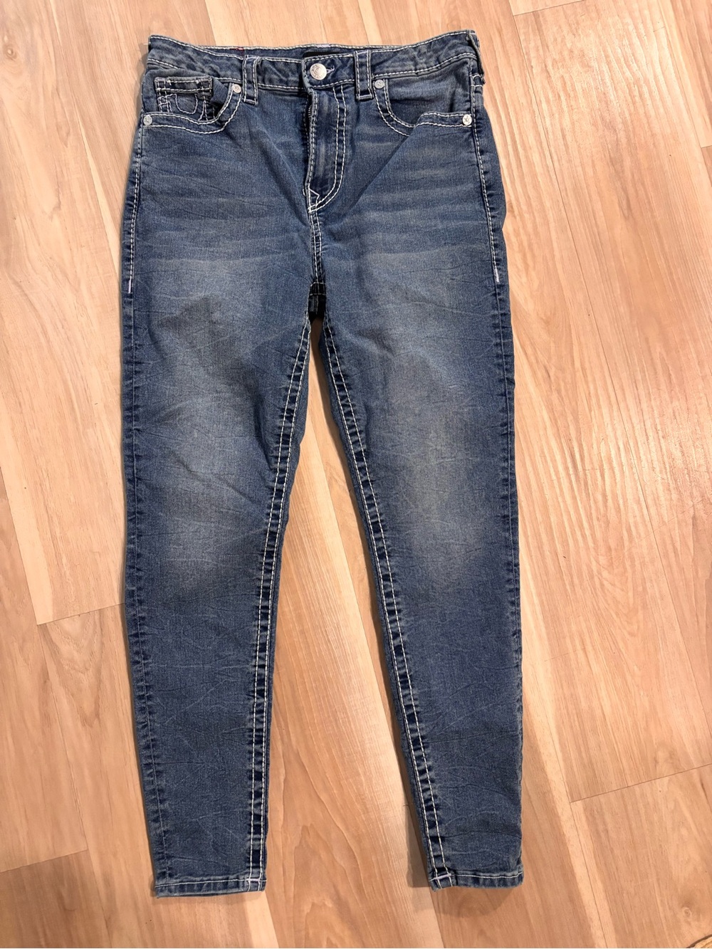 True Religion Women's Slim Skinny Jeans in Dark Blue